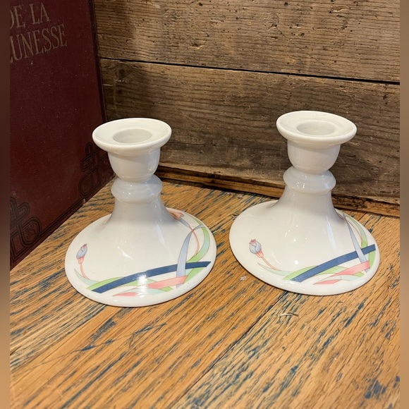 🕯️ TUSCANY COLLECTION – Set of 2 Porcelain Candle Holders - Picture 4 of 6